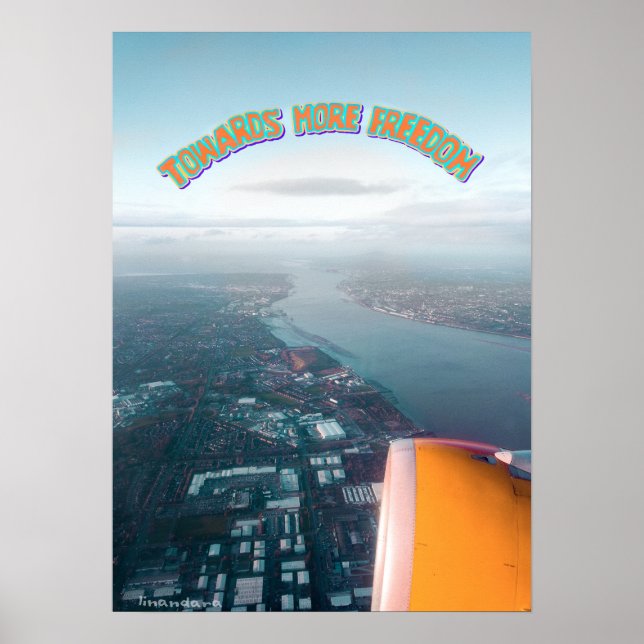 Póster Hacia una mayor libertad volando (Frente)