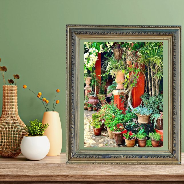 Póster Hacienda tropical flores jardín mexicano (Subido por el creador)