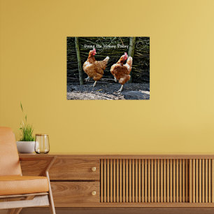 Póster Haciendo el Hokey Pokey, el Hokey Pokey Chickens,