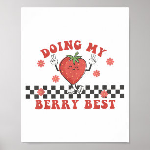 Póster Haciendo Mi Motivación de Fresa y Bayas Groovy Ins