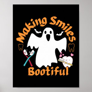 Póster Haciendo sonrisas Bootiful Funny Fantasma Dentista