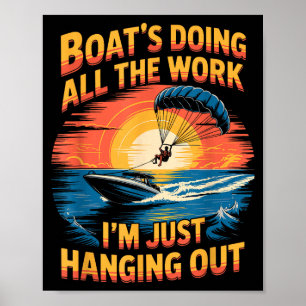 Póster Haciendo Todo El Trabajo Parasailer Parapente Para