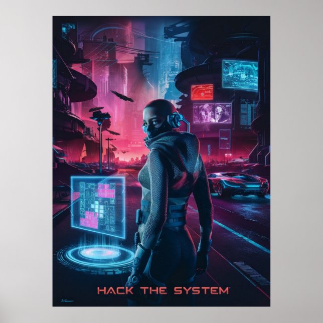 Póster Hackea el Sistema (Frente)