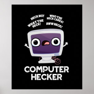 Póster Hacker Funny Hacker Pun Dark BG