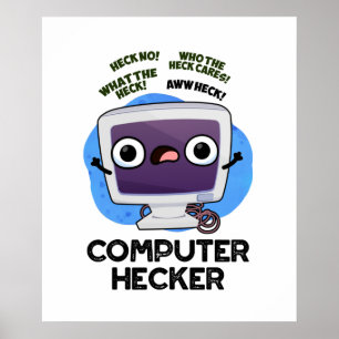 Póster Hacker Pun Funny Hacker