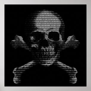Póster Hacker Skull y Crossbone