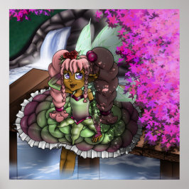 Póster Hada afroamericana dulce