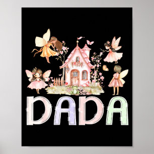 Póster Hada Dada Mágico Cumpleaños Floral Niña Cuento de