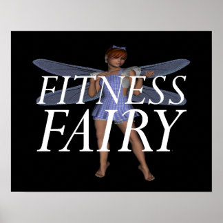 Póster Hada de fitness superior