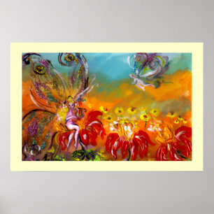 PÓSTER HADA DE LAS FLORES ROJAS
