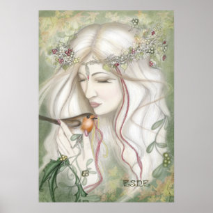 Póster Hada del acebo de Yuletide
