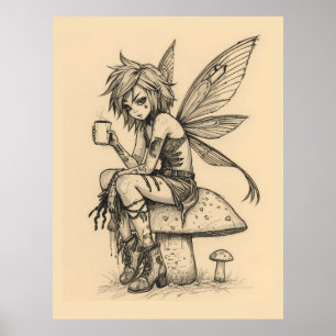 Póster Hada del Café