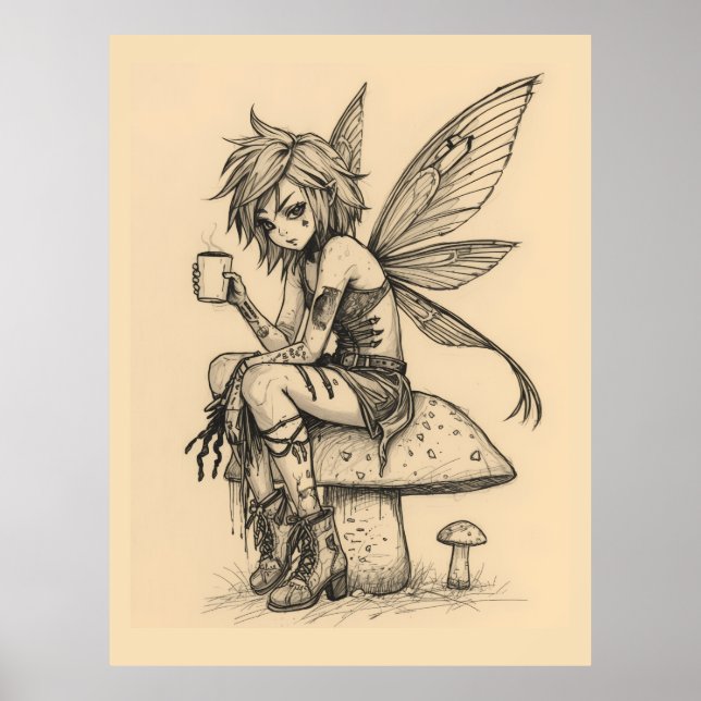 Póster Hada del Café (Frente)