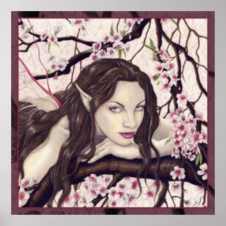 Póster Hada del poster del florecimiento de primavera