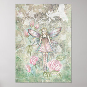 Póster Hada del Rosal Rosa Dulce