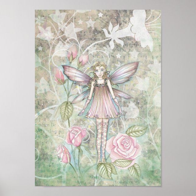 Póster Hada del Rosal Rosa Dulce (Frente)