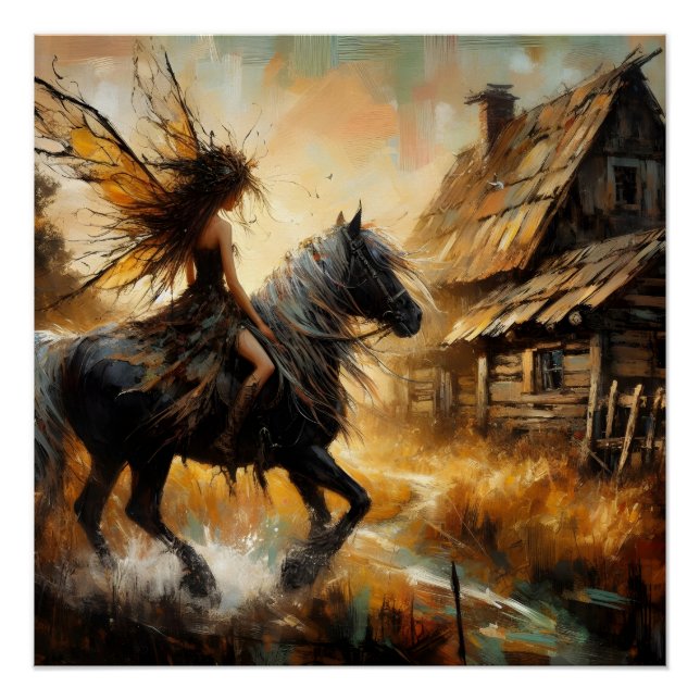 Póster Hada en caballo (Anverso)