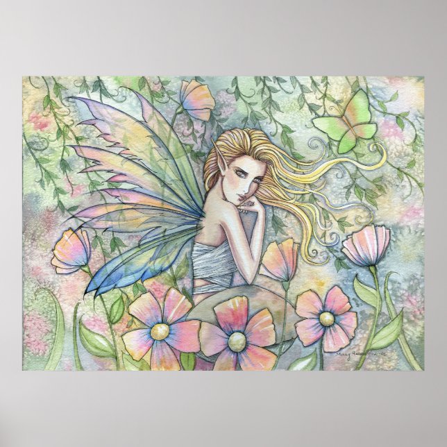 Póster Hada en el cartel del jardín encantado (Frente)