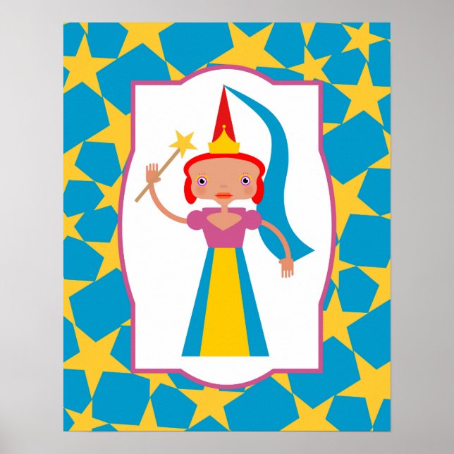 Póster Hada encantada con varita mágica (Frente)