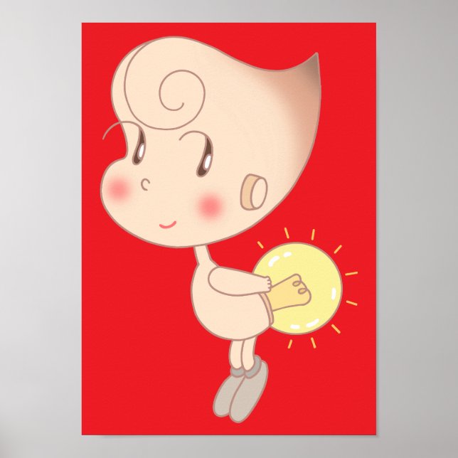 Póster Hada luciérnaga que ilumina el corazón. (Frente)