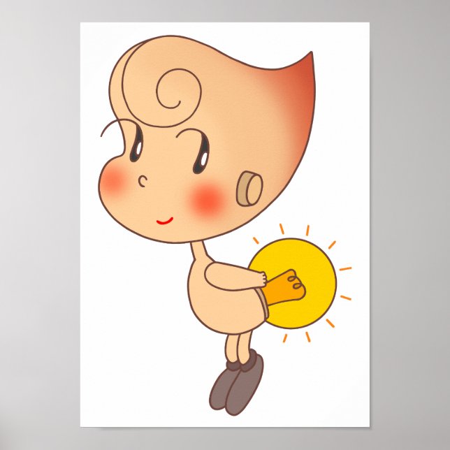 Póster Hada luciérnaga que ilumina el corazón. (Frente)