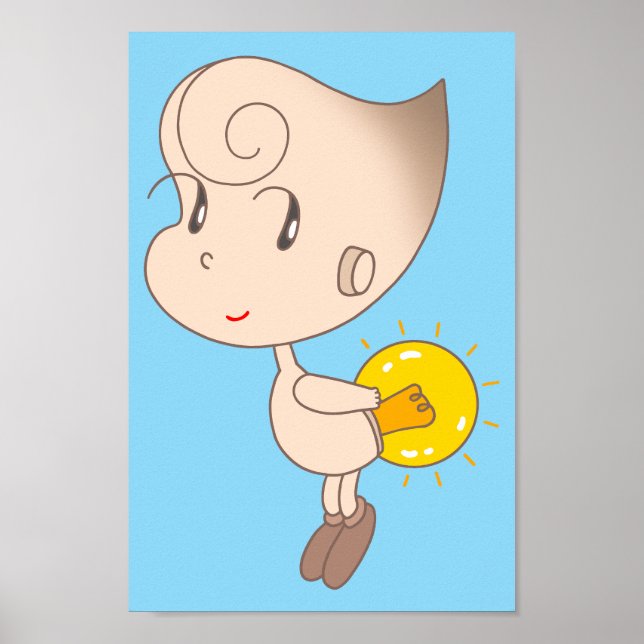 Póster Hada luciérnaga que ilumina el corazón. (Frente)