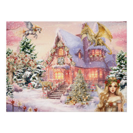 Póster Hada mágica y caprichosa de Navidad