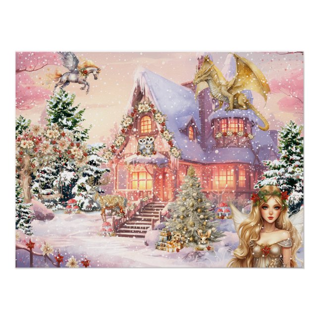 Póster Hada mágica y caprichosa de Navidad (Anverso)