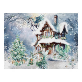 Póster Hada Mágica y Caprichosa de Navidad