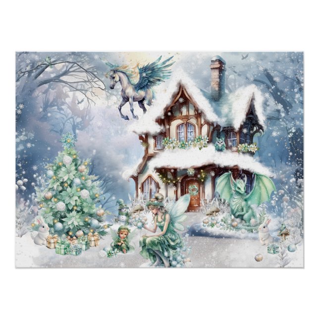 Póster Hada Mágica y Caprichosa de Navidad (Anverso)