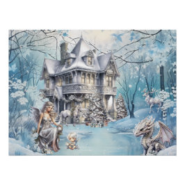Póster Hada Mágica y Caprichosa de Navidad