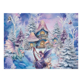 Póster Hada Mágica y Caprichosa de Navidad