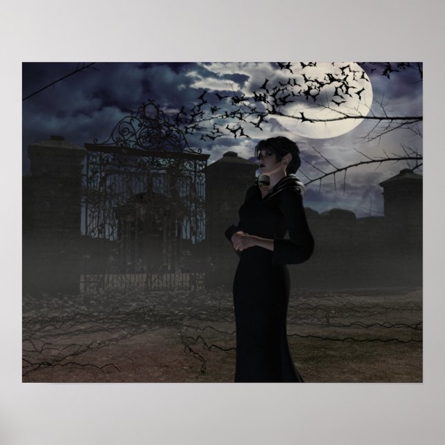 Póster Hada oscura a la luz de la luna (Frente)