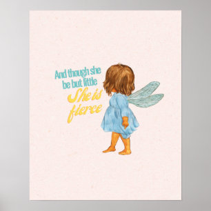 Póster Hada Pequeña Pero Feroz De Piel Morena Dulce