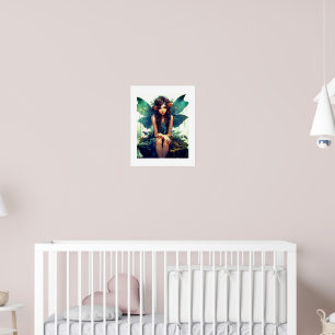 Póster Hada Sentada En Lluvia