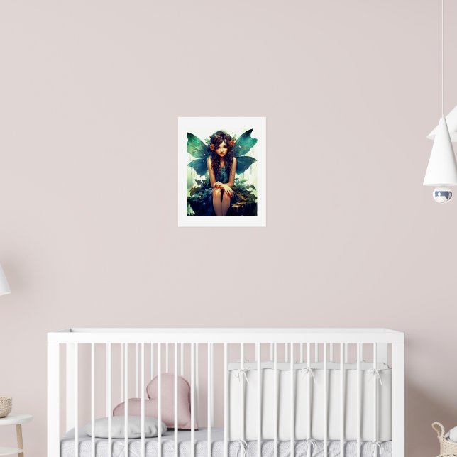 Póster Hada Sentada En Lluvia (Guardería 2)