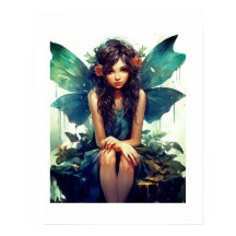 Hada Sentada En Lluvia