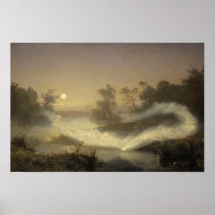 Póster Hadas bailarinas vintage de August Malmström