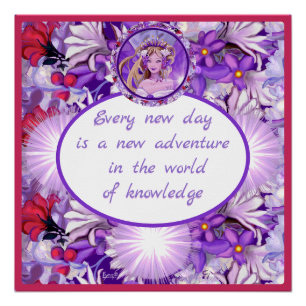 Póster Hadas de sol morado