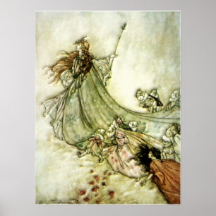Póster Hadas lejos - Arturo Rackham