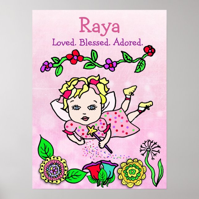 Póster Hadas personalizadas, amadas, benditas y adoradas (Frente)