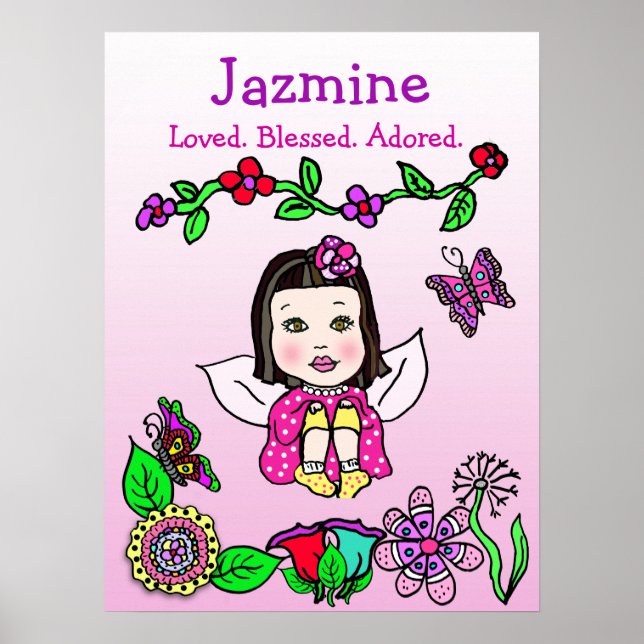 Póster Hadas personalizadas, amadas, benditas y adoradas (Frente)
