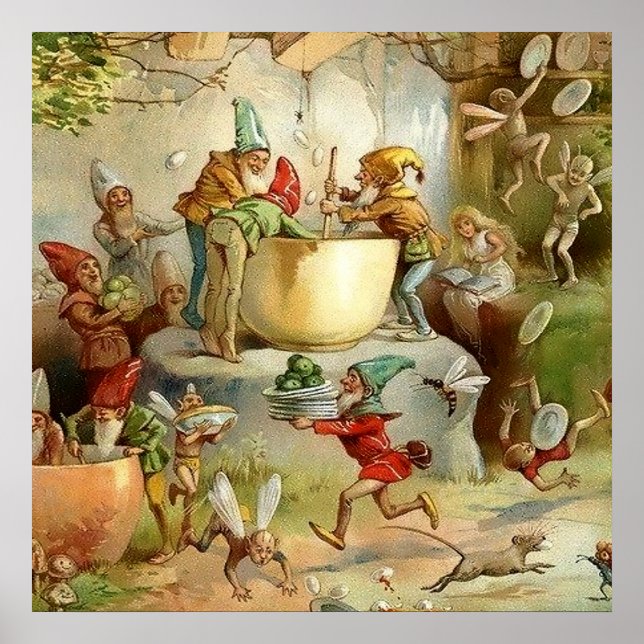 Póster “Hadas Victorianas” por E S Hardy (Frente)