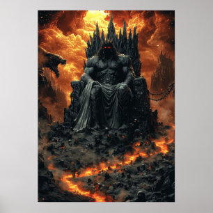 Póster Hades, Rey del Inframundo - Dios Oscuro del Fuego