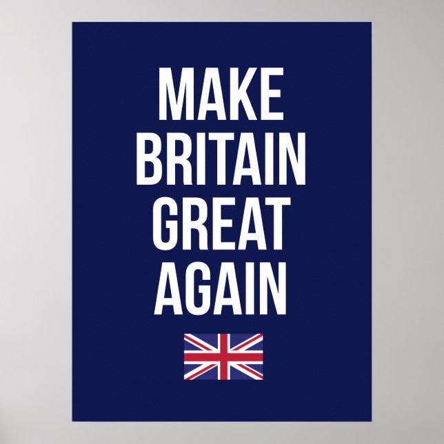 Póster Haga Gran Bretaña la gran otra vez bandera Brexit (Frente)