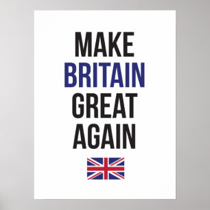 Póster Haga Gran Bretaña la gran otra vez bandera Brexit