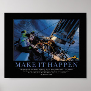 Póster Haga que sucede poster