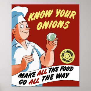 Póster Haga que toda la comida va hasta el final -- WWII