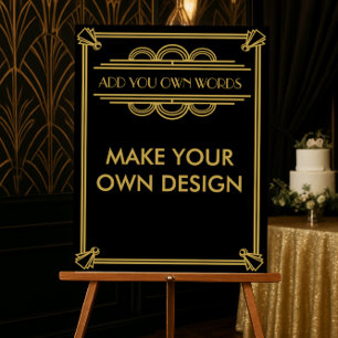 Póster Haga su propio poster Art Deco Gatsby