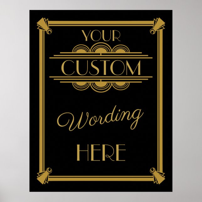 Póster Haga su propio poster Art Deco Gatsby (Frente)